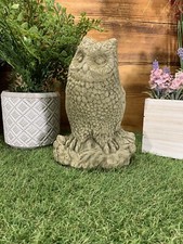 STONE GARDEN OWL ON A LOG GIFT