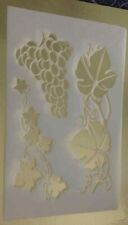 Grapes & vine wall decor stencil for restaurant bars / home wall card making