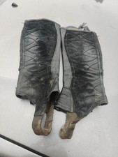 Womans Classic 111 Black Leather and Suede Half Chap ARIAT Size Small Med Used