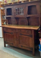 arts and crafts oak sideboard liberty & co wyburd Heals antique vintage rare