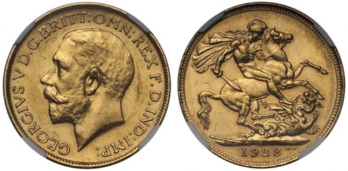George 1923 sovereign - v,