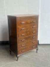 1950's walnut 6 drawer chest