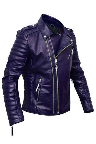 Genuine cow leather purple - cow,