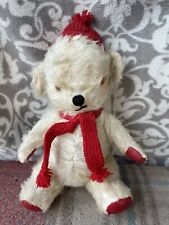 Teddy Bear Farnell Vintage Toffee + LABEL Rare White Old Antique Mohair English