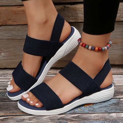 Womens elastic strappy sandals - womens,
