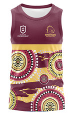Rugby MEN's Singlet Training Brisbane Broncos vest NRL 