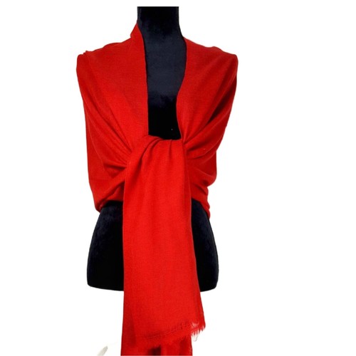 Soft warm red scarf - soft,