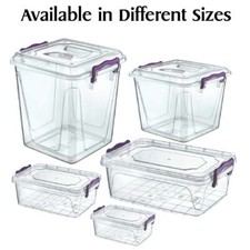 Plastic Food Container Transparent Pantry Storage Box Capacity