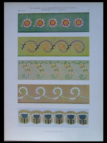 Art nouveau ornaments - art, 1909