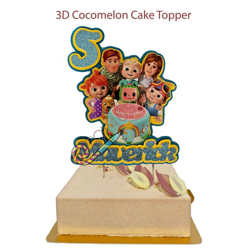 Personalise cocomelon cake - 3d,