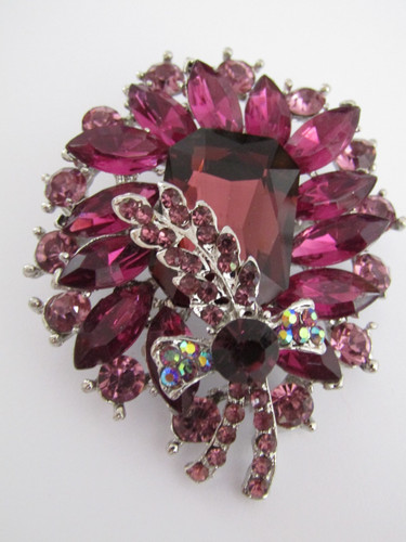 Crystal rhinestone brooches