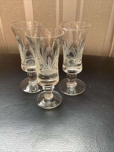 Vintage etched stem - vintage,