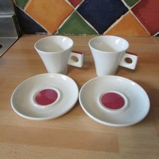 2 Dolce Gusto espresso cups with saucers vgc