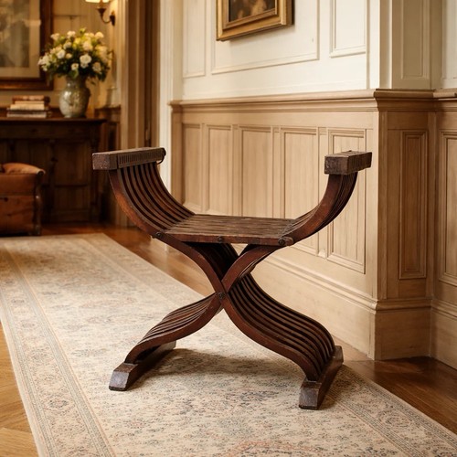 Antique savonarola walnut - antique,