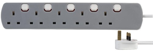 Gang mains power extension - 5,