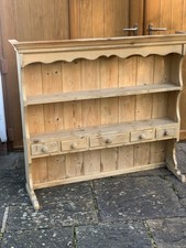 A Good Antique Pine Dresser Rack