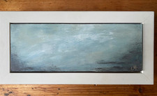 Original Oil On Board Painting atmospheric sea sky Signed Box  Framed