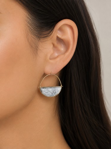Nespoli gold howlite - gold, prism
