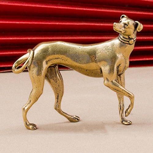 Brass dog figurine - figurine,