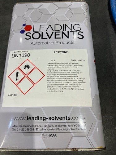 Acetone litre plastic - 5, (plastic