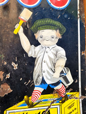 VINTAGE OLD PORCELAIN ENAMEL SIGN MORSE'S FRESCO POWDERED DISTEMPER ENGLAND 1910