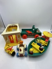 Vintage 1972 Fisher-Price Play Family Camper Van Clickn Clatter Matchbox Tractor