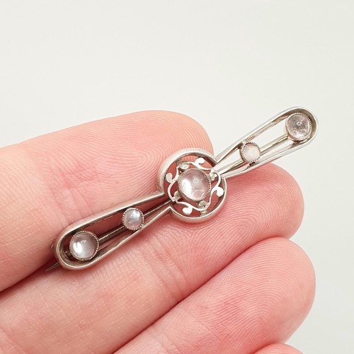 Antique moonstone solid - moonstone, silver