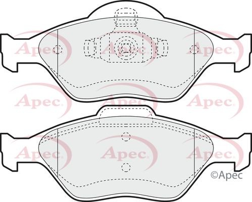 Apec front brake pad - brake, for