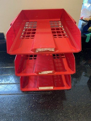 Vintage red paper filing