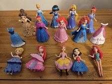 Disney Princess Magiclip Magic Clip On Dresses Dolls Princes Figures Bundle 
