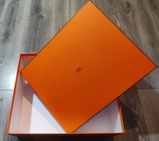 Original Orange HERMES Gift Shoes Box Empty 41 x 34 x 13 cm