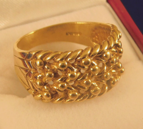 Mens solid 9ct gold row - mens,