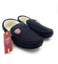 Mens West Ham Moccasin Slipper, Great West ham gift for any occasion