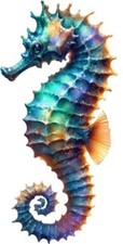Watercolour Seahorse Wall Art