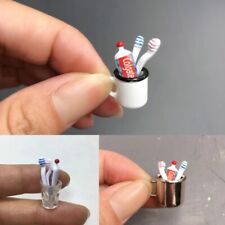 4x Dolls House 1:12TH Scale Miniature Toothpaste Toothbrush Bathroom Accessories