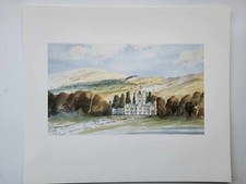 Vintage Print Prince of Wales Watercolour now King Charles Balmoral Castle