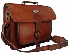 16" Leather Vintage Messenger