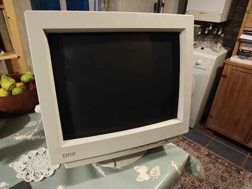Tiny brand 17in crt monitor - tiny,