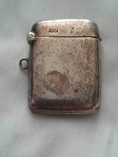 Solid Silver match Vesta Case