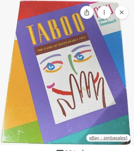 Taboo board game - board,