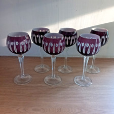 Bohemian wine glasses set of