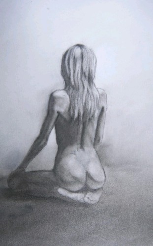 Charcoal figure - charcoal,