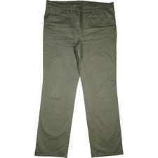 Gerry Weber 42S L30 Jeans Trousers Khaki Ladies Irina Stretch Straight Mid Cloth