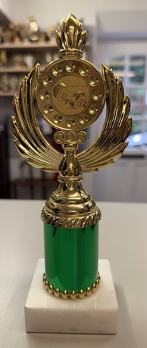 Marble based lawn bowls trophy - marble,