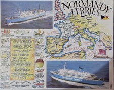 P & O Ferries Dover - Boulogne, Large Vintage Postcard