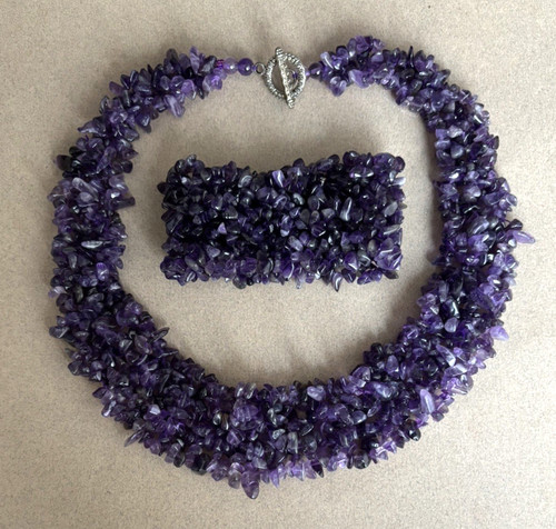 Vintage amethyst cluster chip - amethyst,