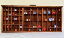 Vintage letterpress printer’s tray drawer typecase #39