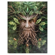 OAK KING GREEN MAN SMALL CANVAS ART PRINT ANNE STOKES GOTHIC PAGAN SPRING JACK