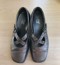 Ladies Hotter Melody Leather Metallic Bronze Brown Slip On Shoes UK 4 EXF