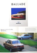 Honda Ballade EX EXi 1986-87 Original UK Sales Brochure